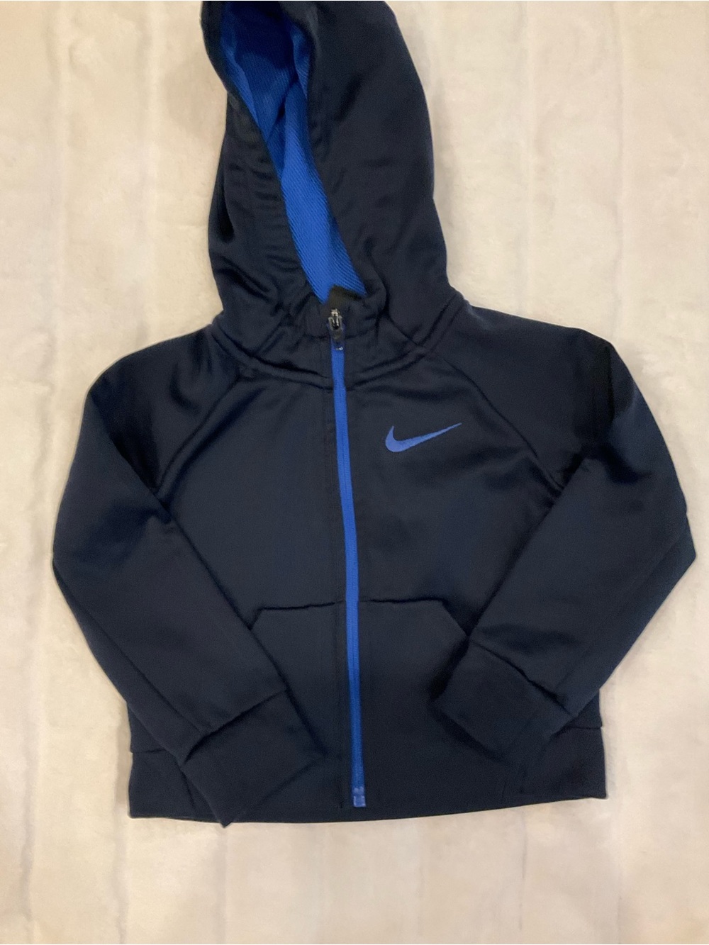 Nike Black Hoodie with Royal Blue Accents